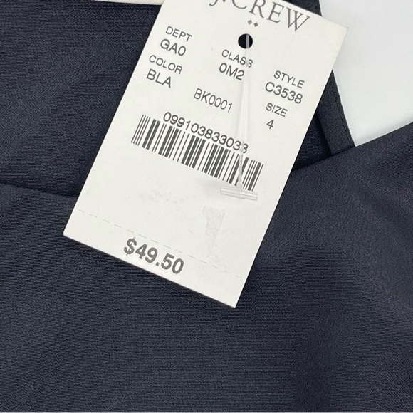 J. Crew Women’s size 4 Black White Racerback Lightweight Blouse tank top NWT - Picture 6 of 7